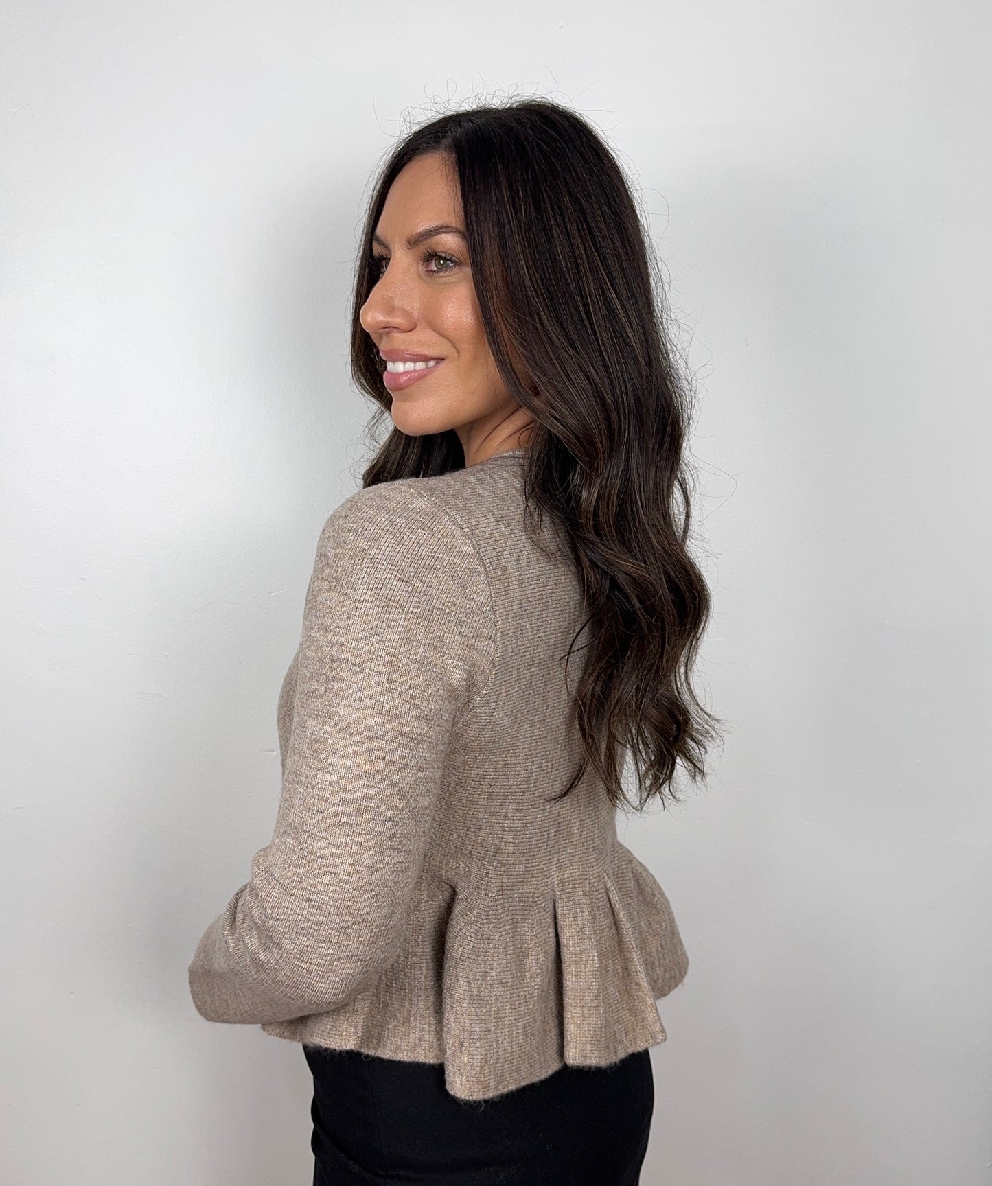 Meredith Peplum Cardigan