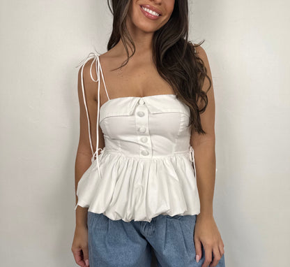 Josephine Peplum Bubble Top