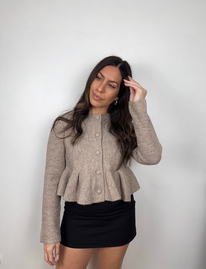 Meredith Peplum Cardigan